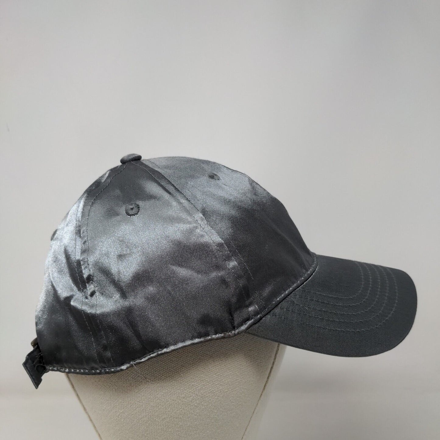 Unbranded Slideback Hat Gray OSFM Adjustable Vented Holes 6 Panel Blank