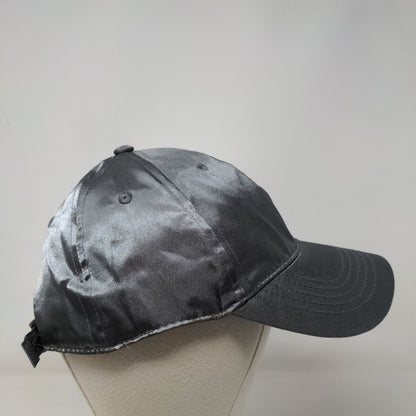 Unbranded Slideback Hat Gray OSFM Adjustable Vented Holes 6 Panel Blank