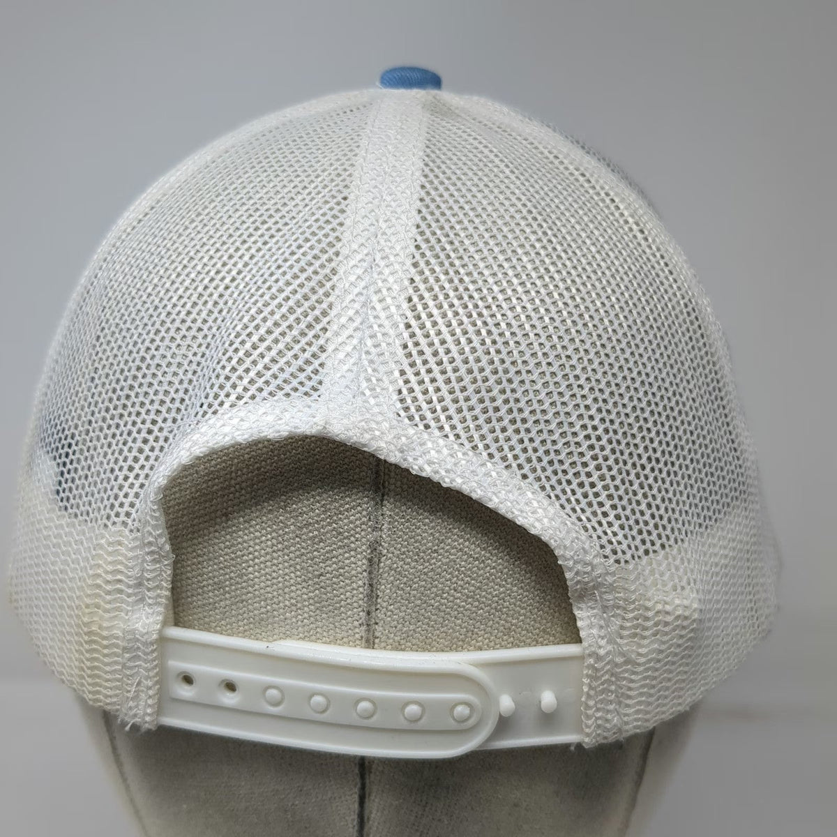 Port Authority Trucker Hat Blue White One Size Embroidered ZOA Logo Snapback
