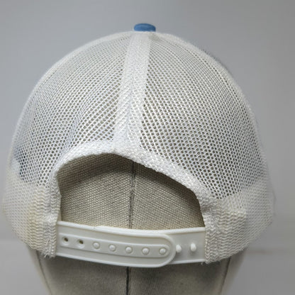 Port Authority Trucker Hat Blue White One Size Embroidered ZOA Logo Snapback