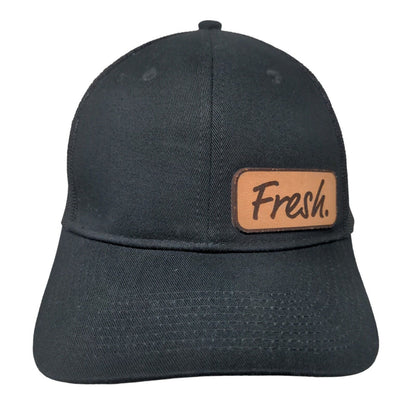 Fresh Patch Snapback Mesh Back Trucker Hat Black One Size Port Authority
