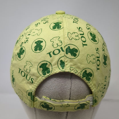 TOUS Baseball Cap Green One Size Bear Logo All-over Print Strapback Casual Hat