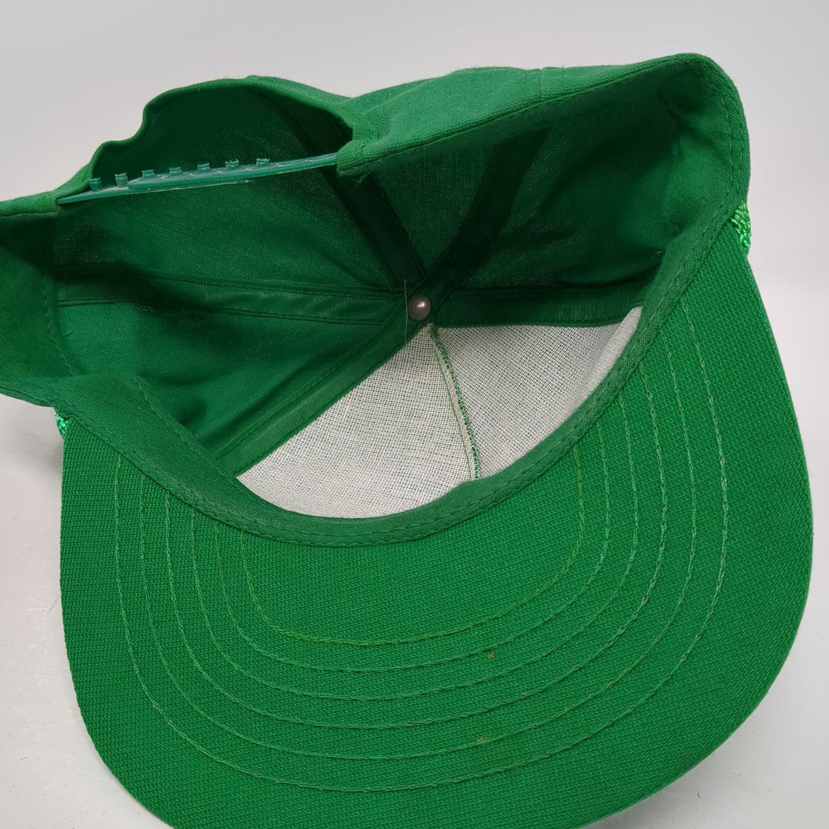5 Panel Green Hat One Size Snapback Rope Macon Iron Paper Stock Recycling Logo
