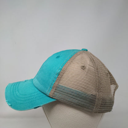 KB ETHOS Strapback Trucker Hat Ponytail Caps Multicolor OS Distressed Blank