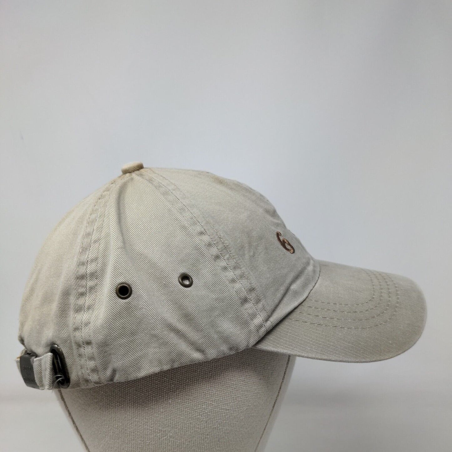 643 Slideback Hat Tan One Size Adjustable Embroidered Port & Company Cotton