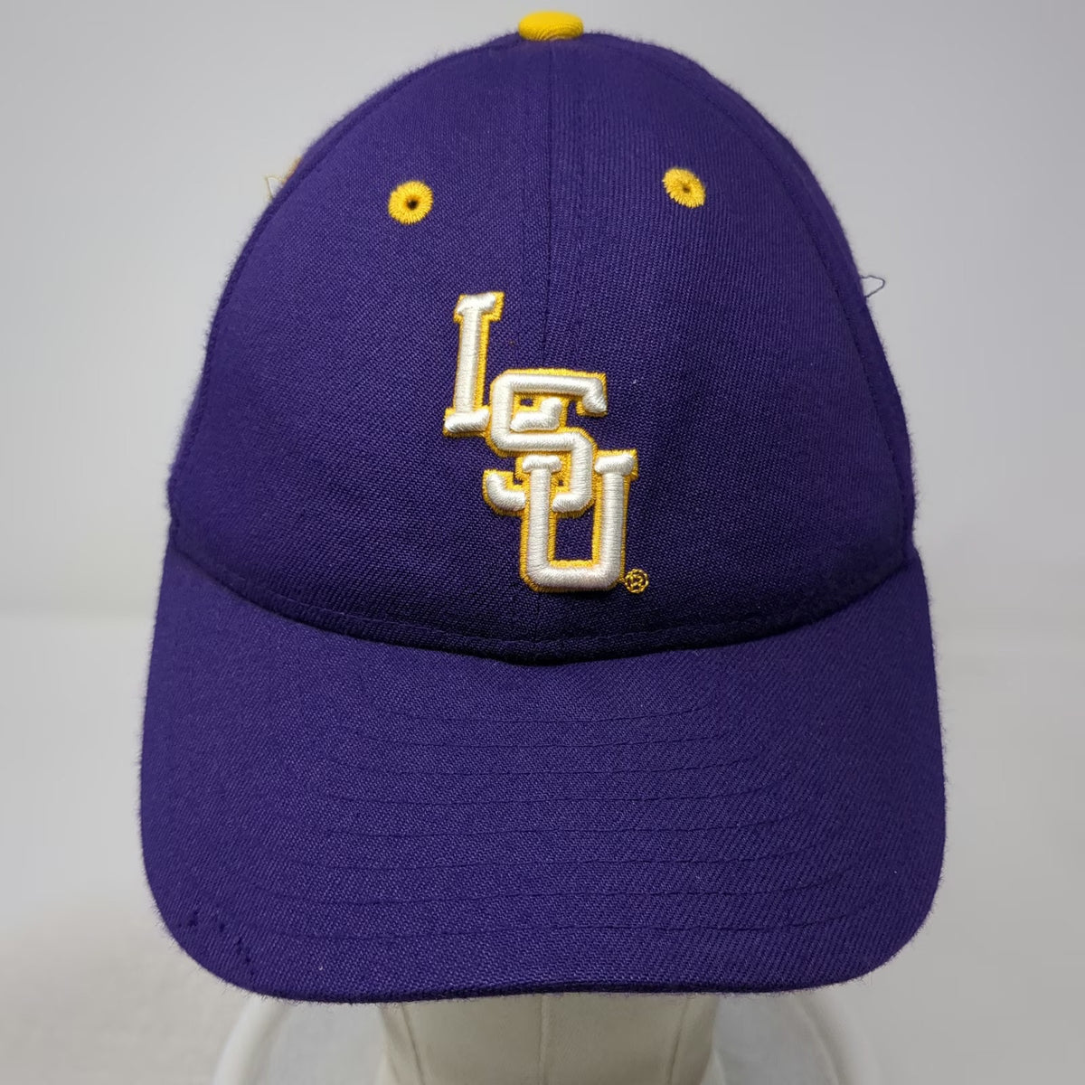 New Era LSU Tigers NCAA Purple 6 7/8 Cap Hat Fitted Wool Blend Tiger Head Logo