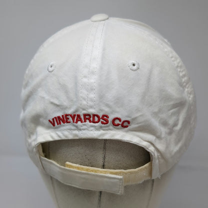 American Needle White Baseball Cap One Size Vineyards CC Naples Green Underbrim