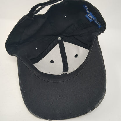 Air Maui Strapback Hat Black One Size Solid Embroidered Port Authority