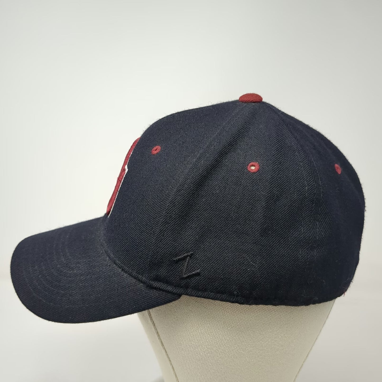 Oklahoma Sooners NCAA Zephyr Cap Black Red White 7 3/8 Fitted Embroidered Hat