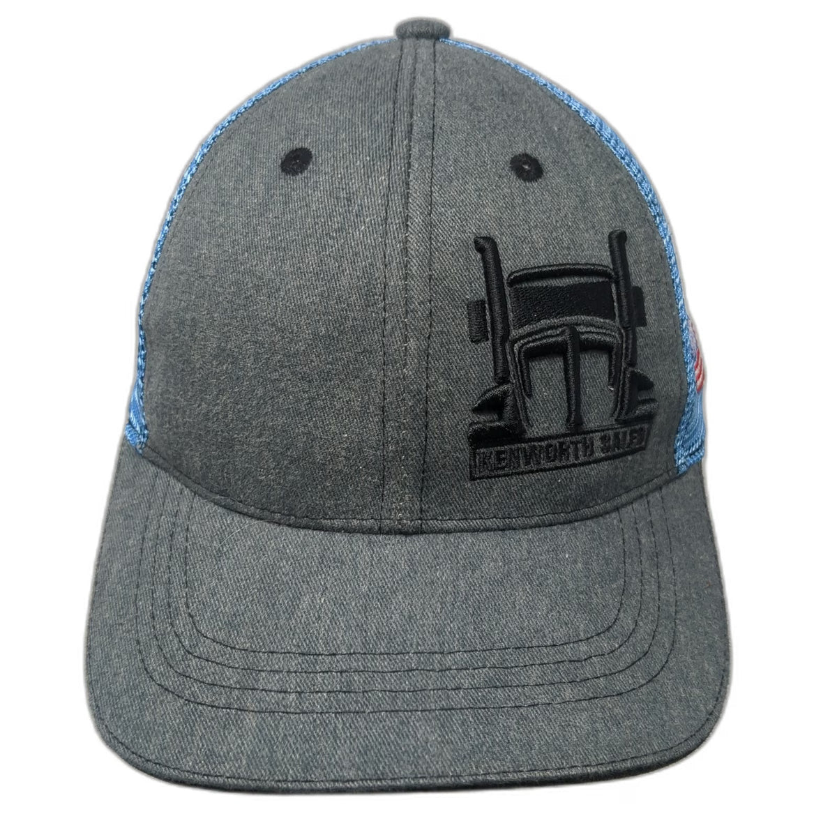 360 Apparel Kenworth Sales Baseball Cap Gray Blue One Size Semi Truck Mesh Hat
