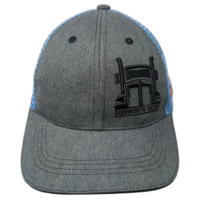 360 Apparel Kenworth Sales Baseball Cap Gray Blue One Size Semi Truck Mesh Hat