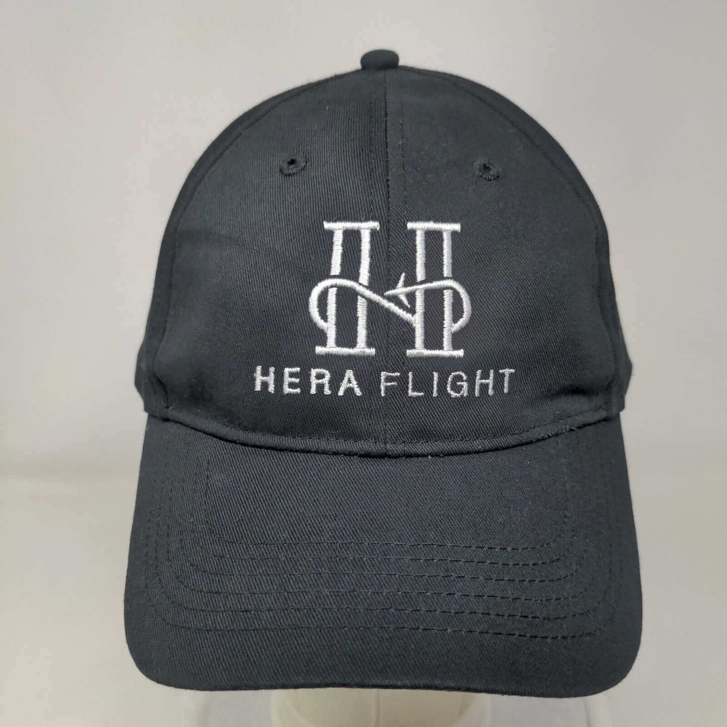 Hera Flight Strapback Hat Black One Size Adjustable Embroidered BIG X Cotton