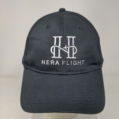 Hera Flight Strapback Hat Black One Size Adjustable Embroidered BIG X Cotton