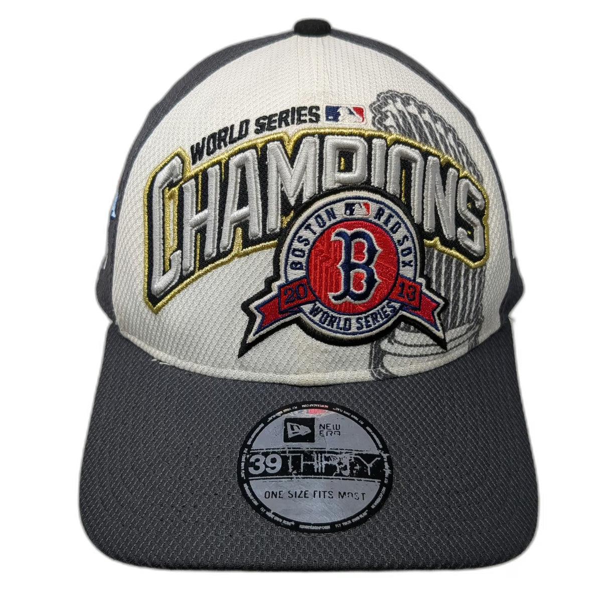 New Era Boston Red Sox MLB Gray One Size Cap Hat World Series Champions 2013