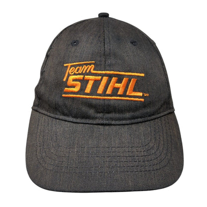 Team Stihl Snapback Hat Black One Size Embroidered Solid Vent Holes