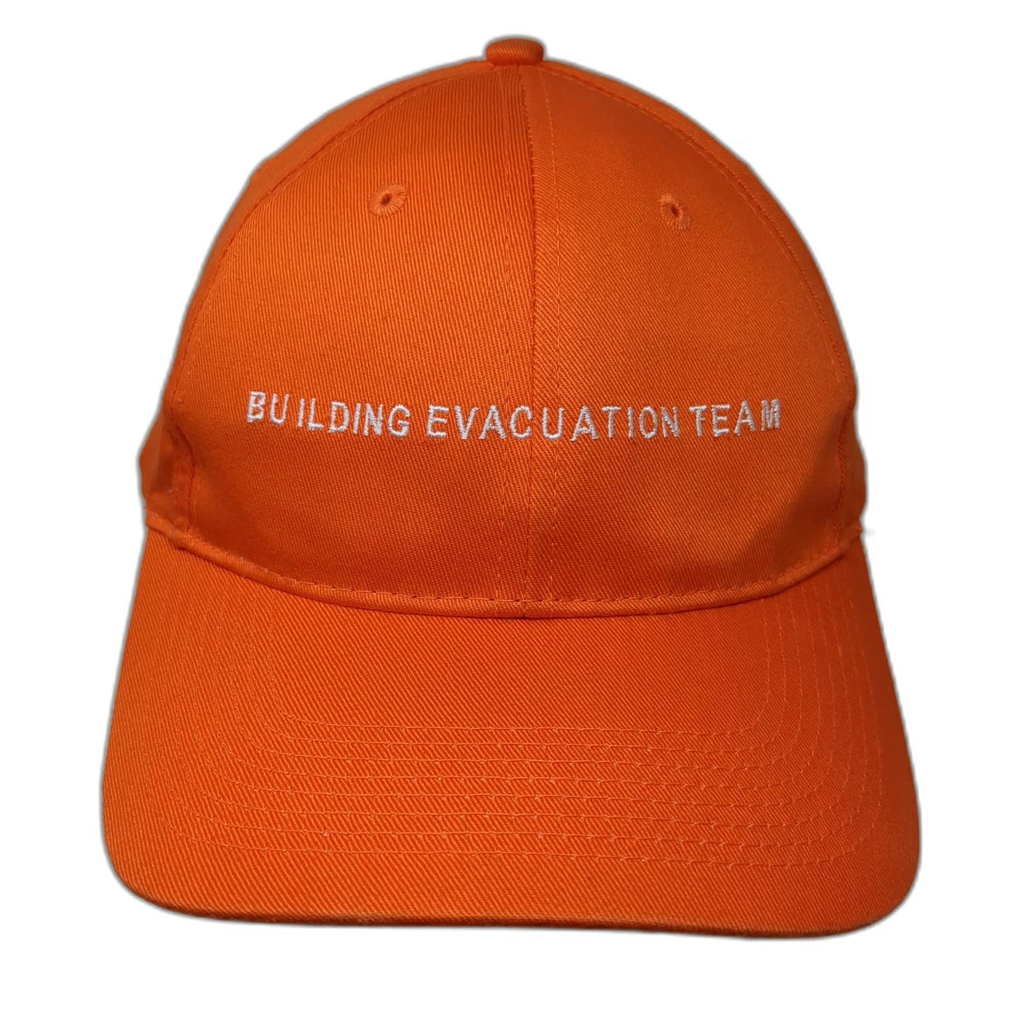 Port & Company Building Evacuation Team Orange Baseball Cap One Size Hat Strap