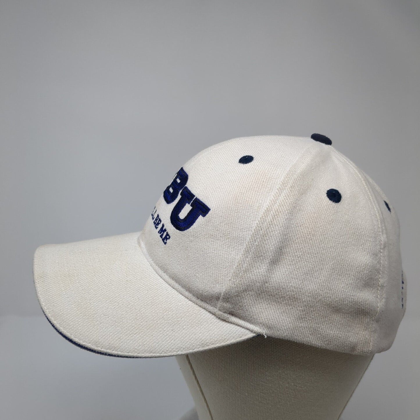 UBU And I'll Be Me Strapback Hat White One Size Adjustable Embroidered