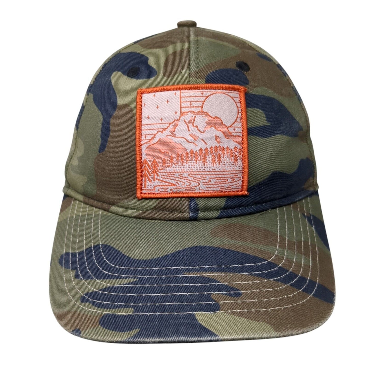 Outdoor Cap Snapback Hat Camouflage One Size Mountain Patch 6 Panel