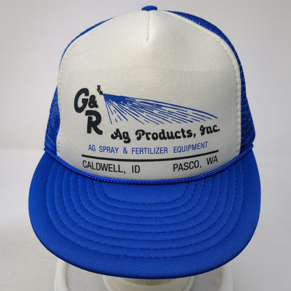 Nissin Trucker Hat Blue One Size Snapback Mesh Back G&R Ag Products Spraying