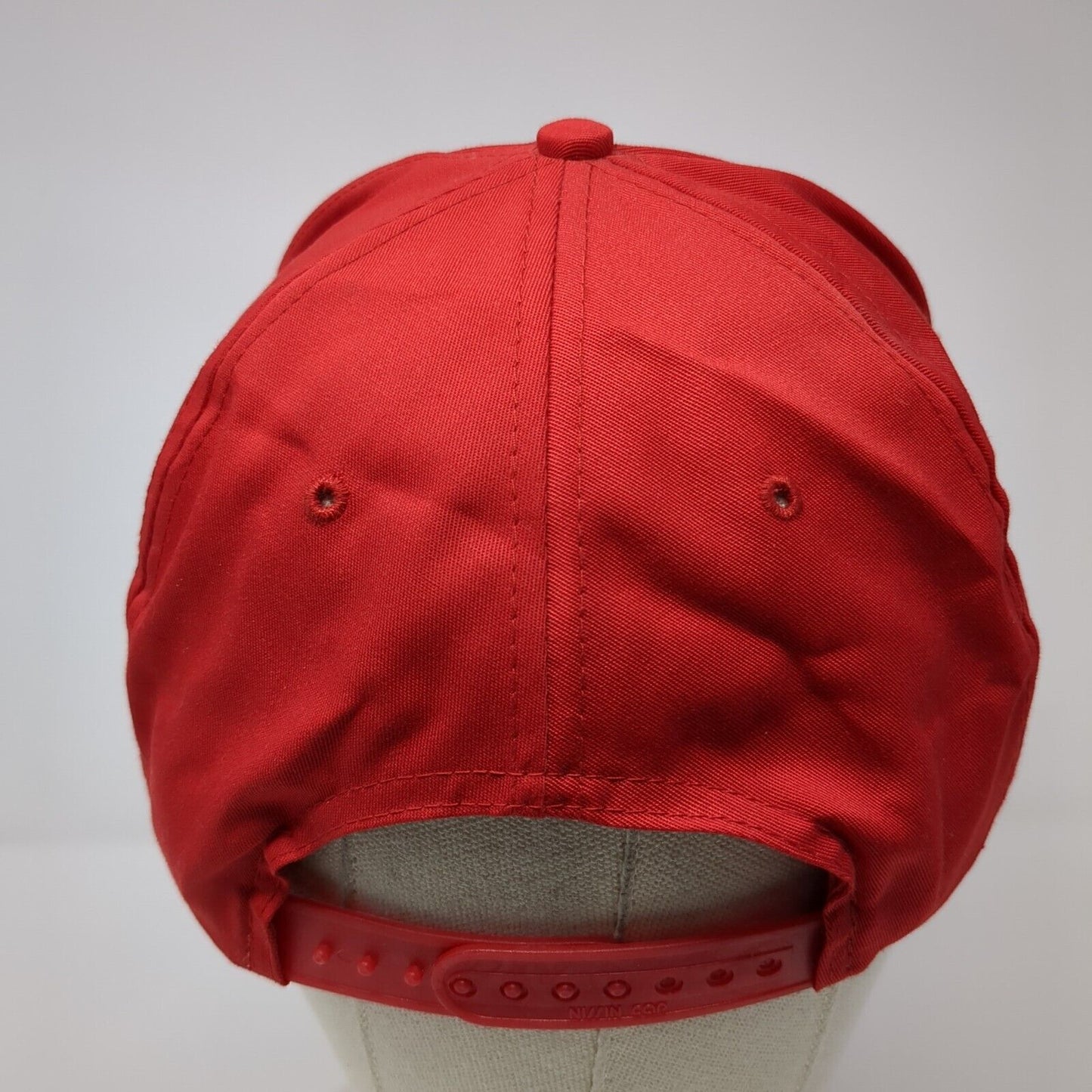 Willow Bay Marina and Cafe Snapback Rope Hat Red One Size Solid Nissin