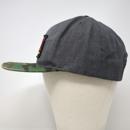 Rogue Fitness Snapback Hat Gray Green Brown Camo One Size Dare Risk Dream Patch