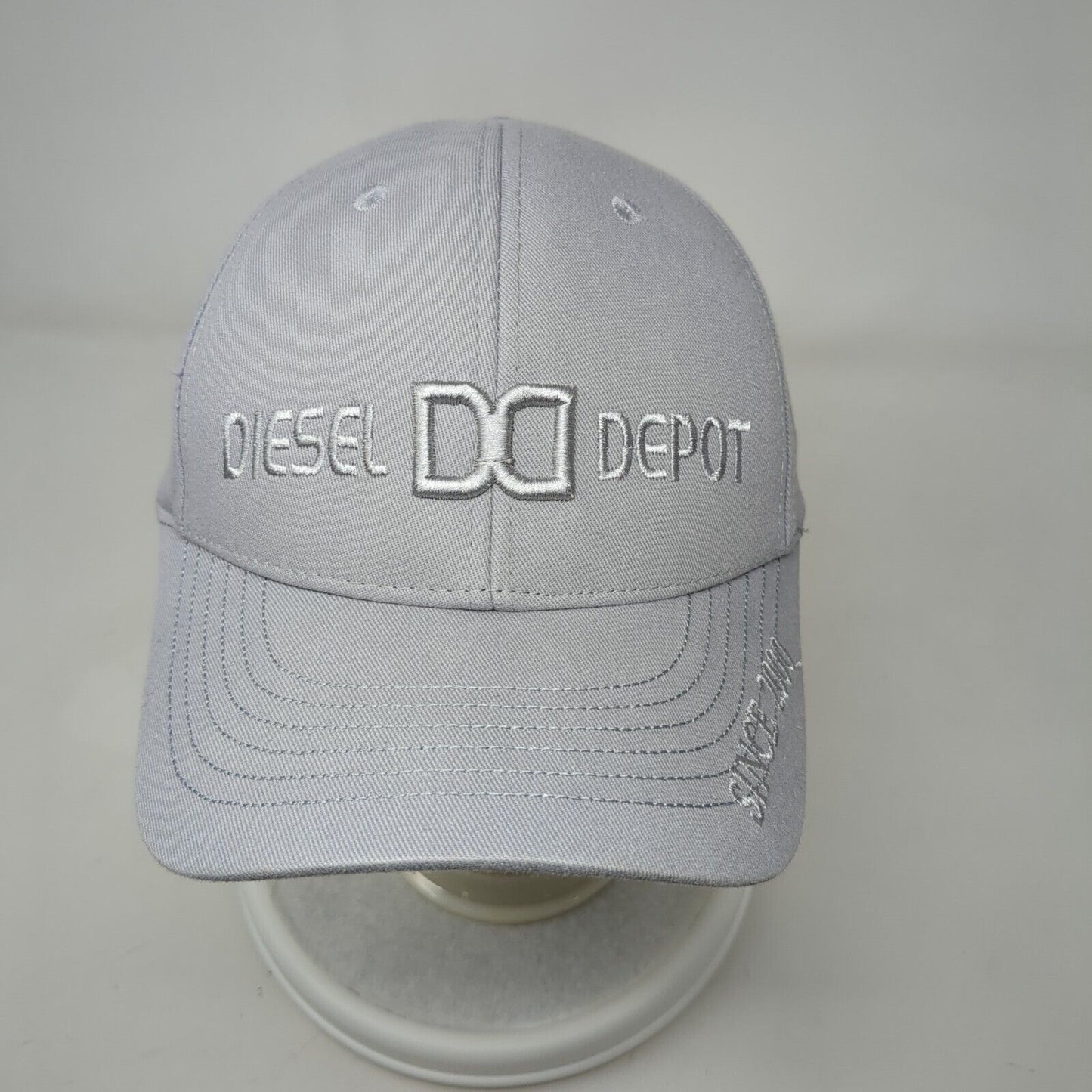 Diesel Depot Strapback Hat Gray One Size Solid Heavy Truck Specialists