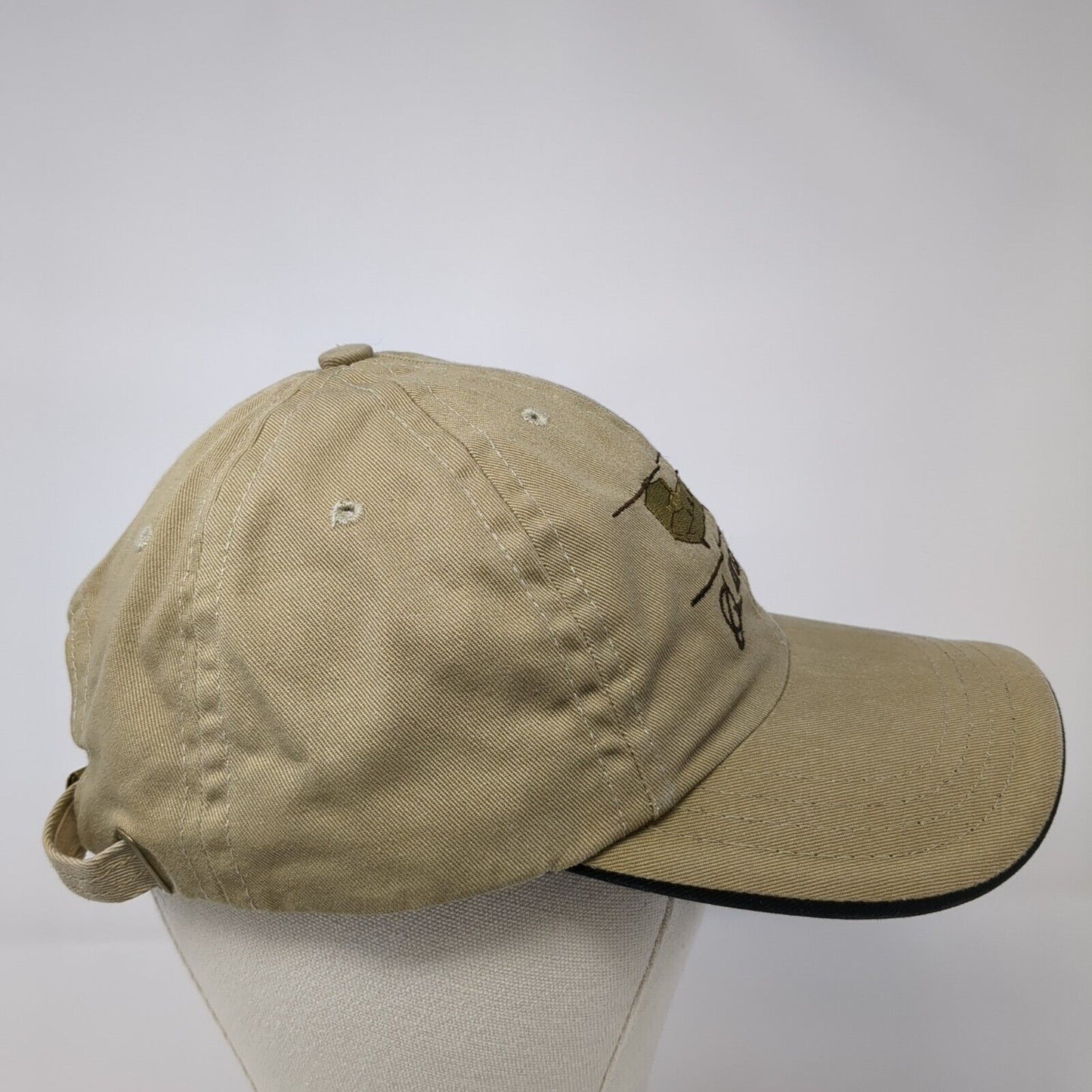 Boeing Slideback Hat Tan One Size Adjustable Embroidered Patriotic 6 Panel