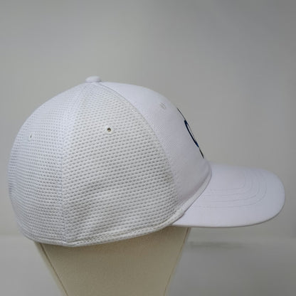 Ahead Baseball Cap White XL Fitted Mesh Back DK Home Team Logo Polyester Hat