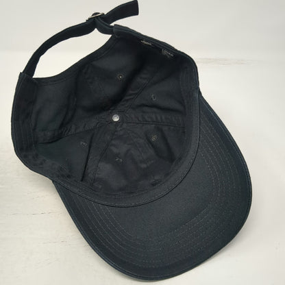 Nike Baseball Cap Black White One Size Adjustable Swoosh Slideback Cotton Hat