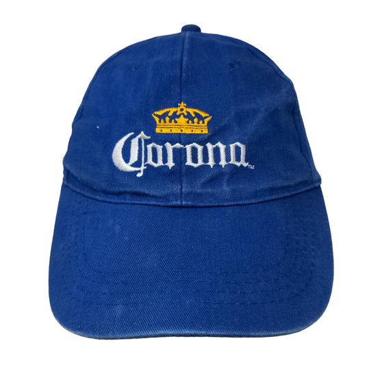 Corona Strapback Hat Blue One Size Embroidered Adjustable 6 Panel