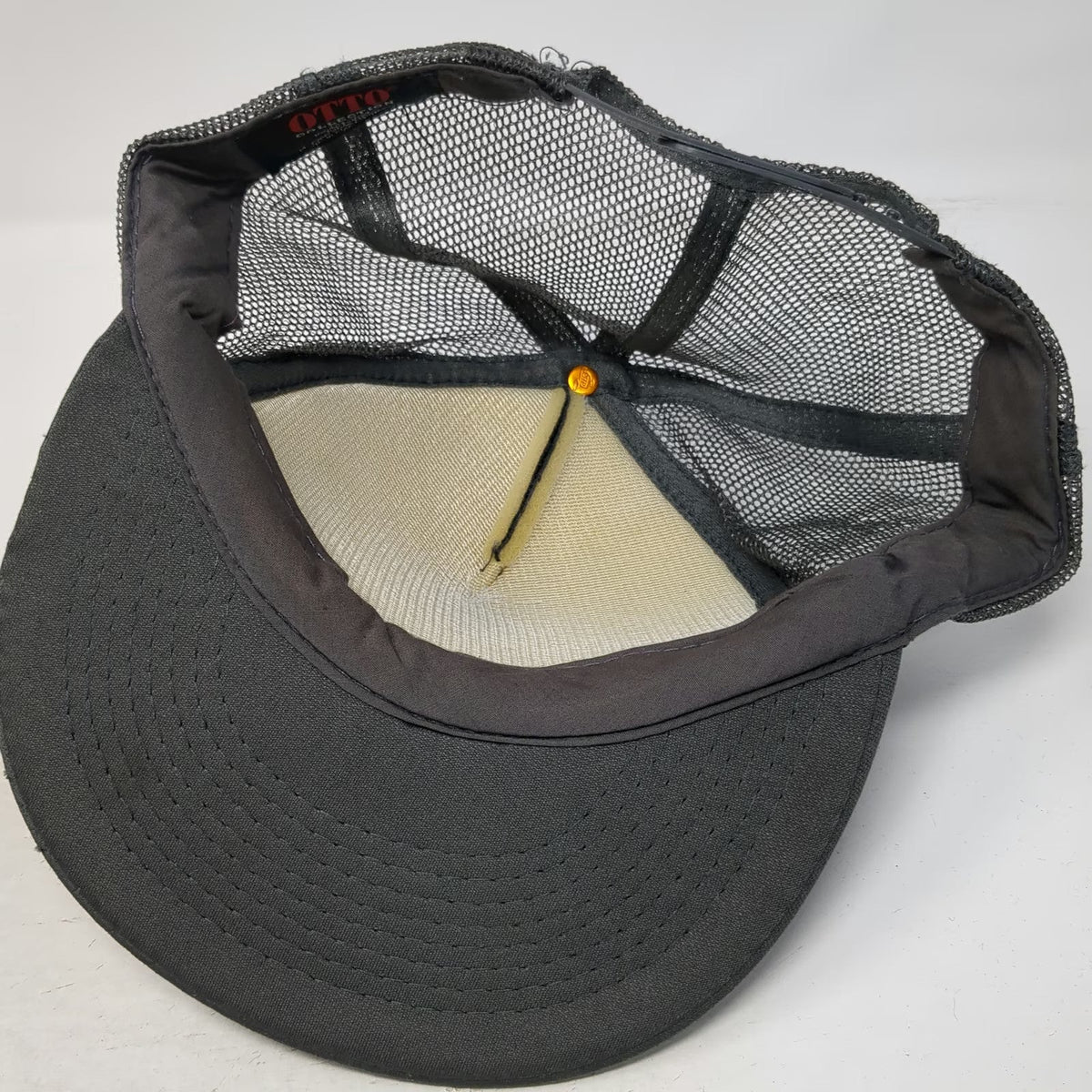 Otto Trucker Hat Gray One Size The Linecutters Mesh Snapback Foam Front Punk