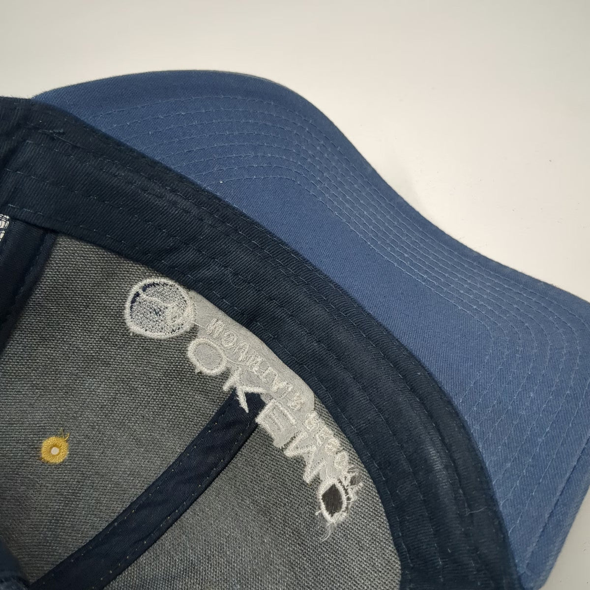 Ouray Trucker Hat Yellow Blue OSFM Okemo Mountain Resort Mesh VT 56 Side Patch