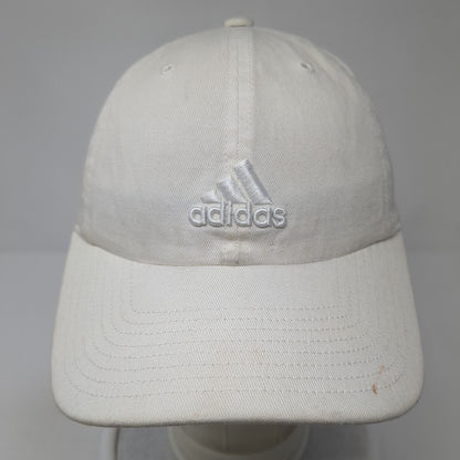 Adidas Slideback Hat White One Size Adjustable Climalite 3 Stripes