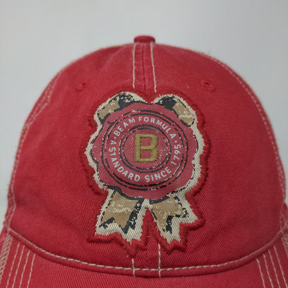 Jim Beam Racing Men's Slideback Hat Red Size OSFA Embroidered Big Logo