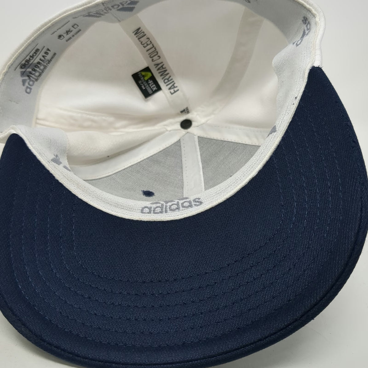 Adidas Baseball Cap Blue M Fairway Collection Aeroready Fitted Hat Golfing