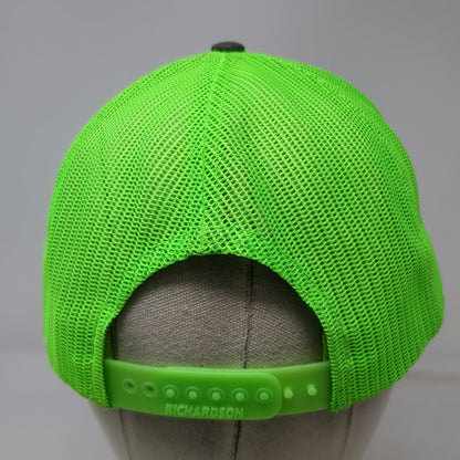 Richardson Trucker Hat Gray Green One Size Snapback Mesh Beniton Construction