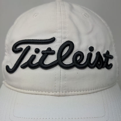 Titleist FJ Pro V1 Slideback Golf Hat White One Size Embroidered Adjustable