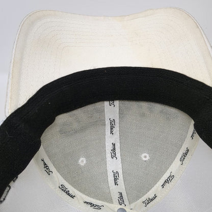 Titleist Baseball Cap White L Mesh Back Stretch Fit New Era Pro V1 FJ Golf Hat