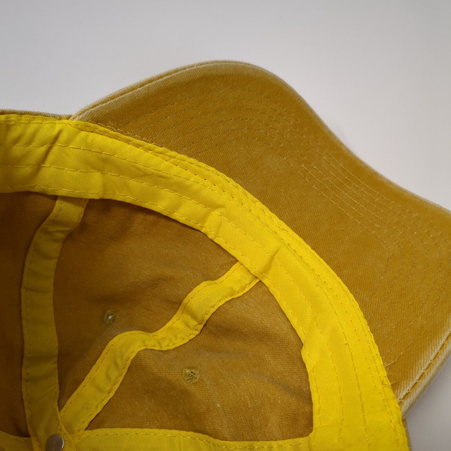 Unbranded Slideback Hat Yellow One Size Adjustable Blank 6 Panel Solid