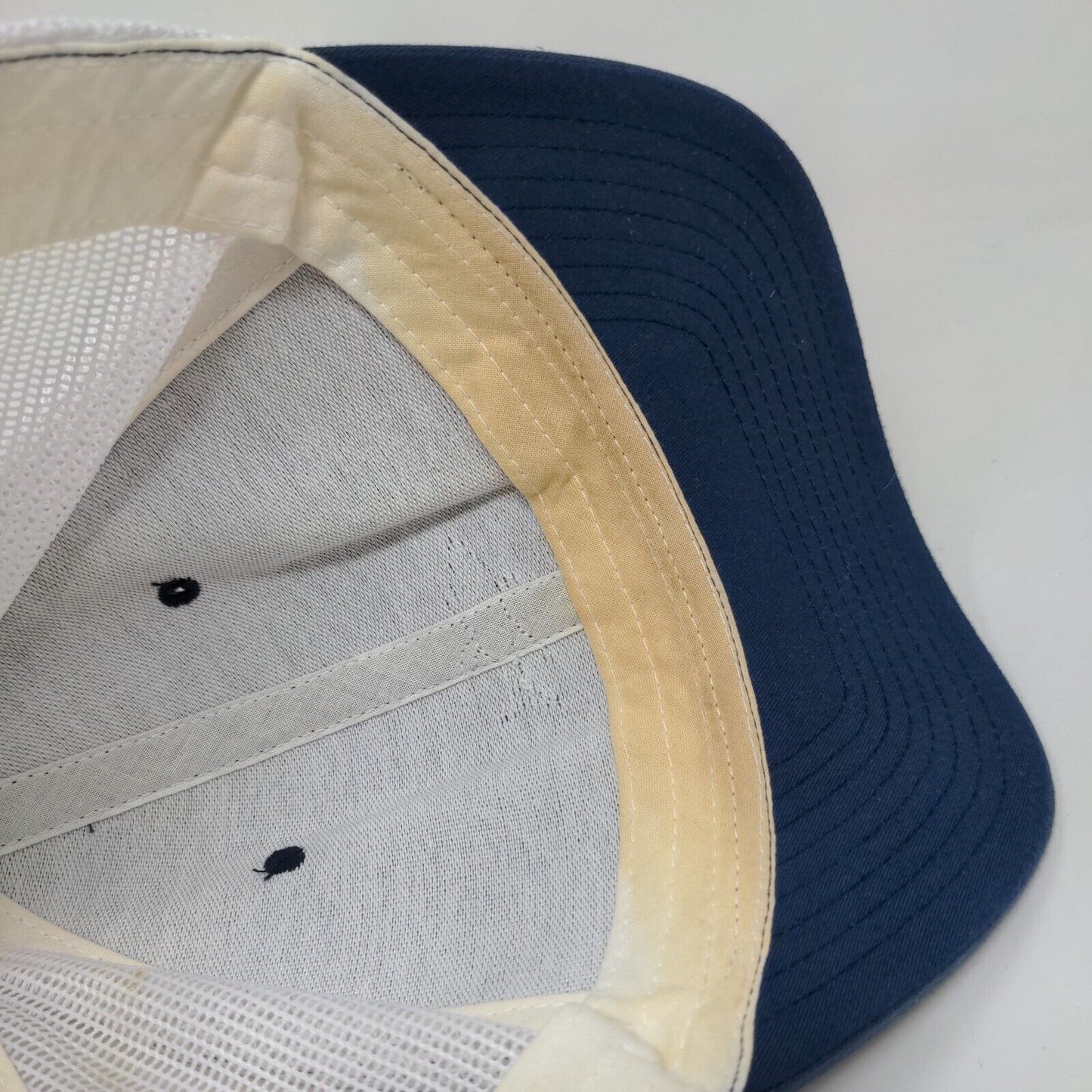 Salty Crew Fish Patch Snapback Mesh Back Trucker Hat Blue One Size Colorblock