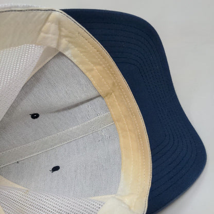 Salty Crew Fish Patch Snapback Mesh Back Trucker Hat Blue One Size Colorblock
