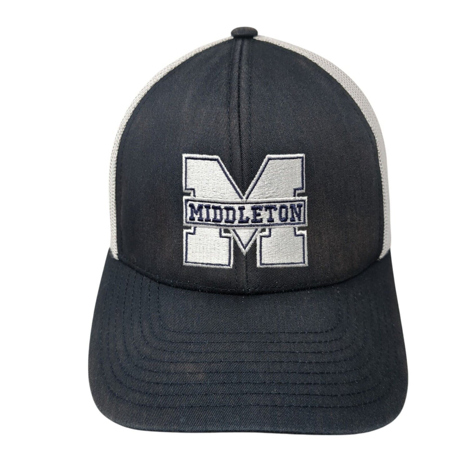 Middleton Snapback Mesh Back Trucker Hat Blue One Size Embroidered