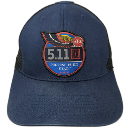 5.11 Blue One Size Trucker Hat Purpose Built Gear Mesh Snapback Patch