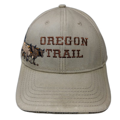 OTTO Baseball Cap Beige One Size Oregon Trail Baker City Wagons Ho Strapback Hat