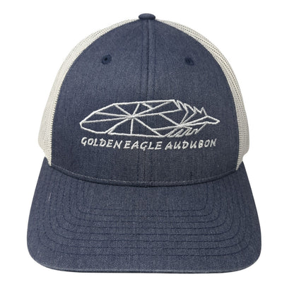 Golden Eagle Audubon Snapback Trucker Hat Blue Large Mesh Back Adjustable