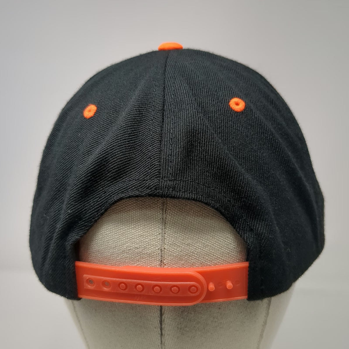 Yupoong Snapback Black Orange One Size Water Bros WB Logo Green Underbrim Hat