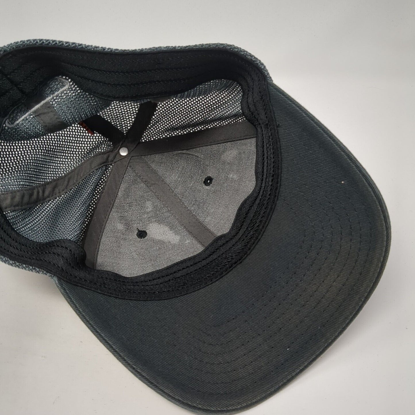USA Fish Flag Fitted Trucker Hat Black One Size Mesh Back Columbia PFG