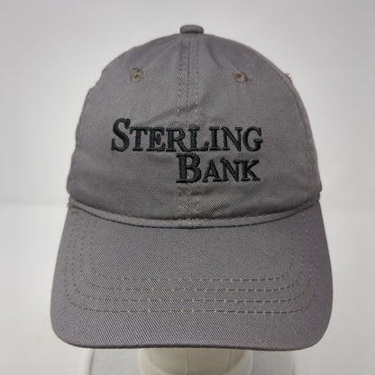 Sterling Bank Slideback Hat Gray One Size Adjustable Solid 6 Panel