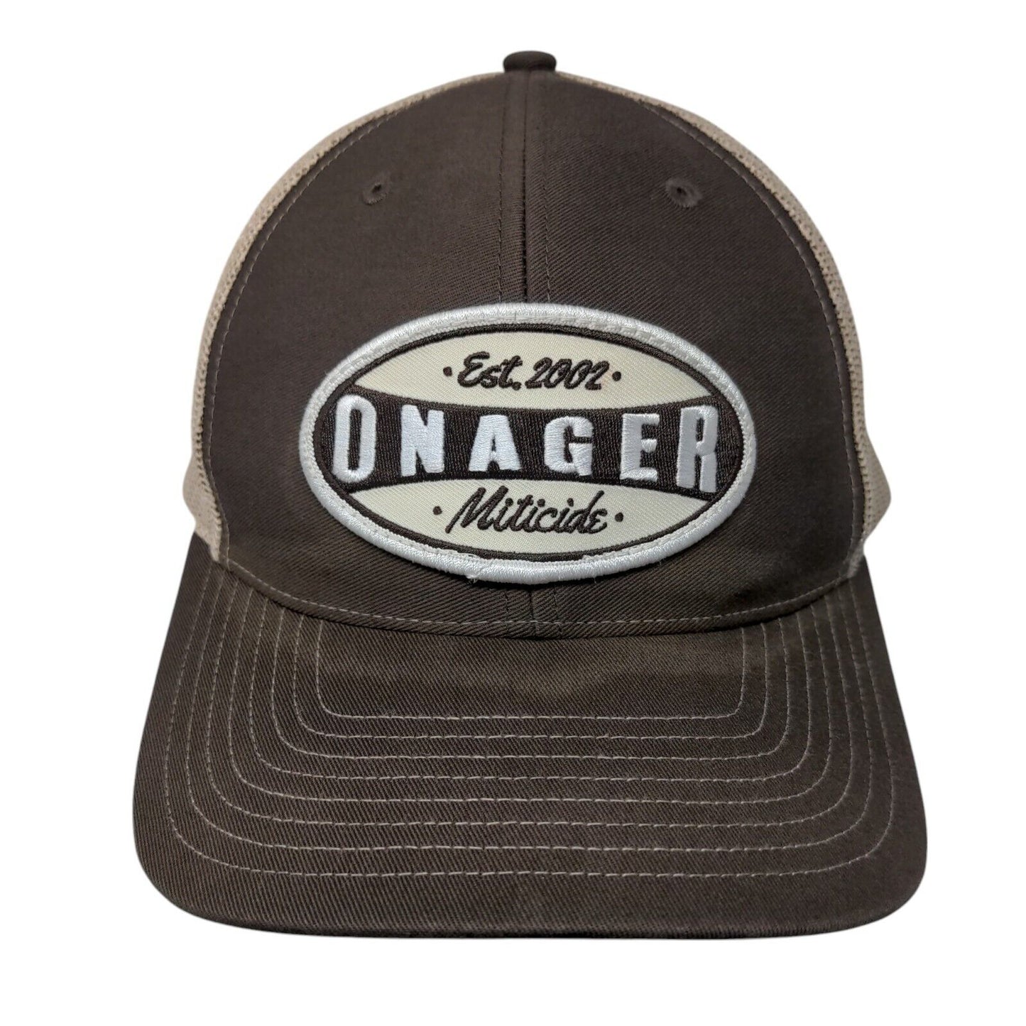 Onager Miticide Snapback Mesh Back Trucker Hat Brown One Size Richardson