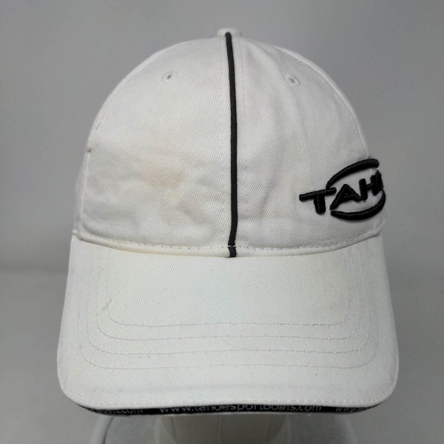 Tahoe Strapback Hat White One Size Embroidered Adjustable 6 Panel